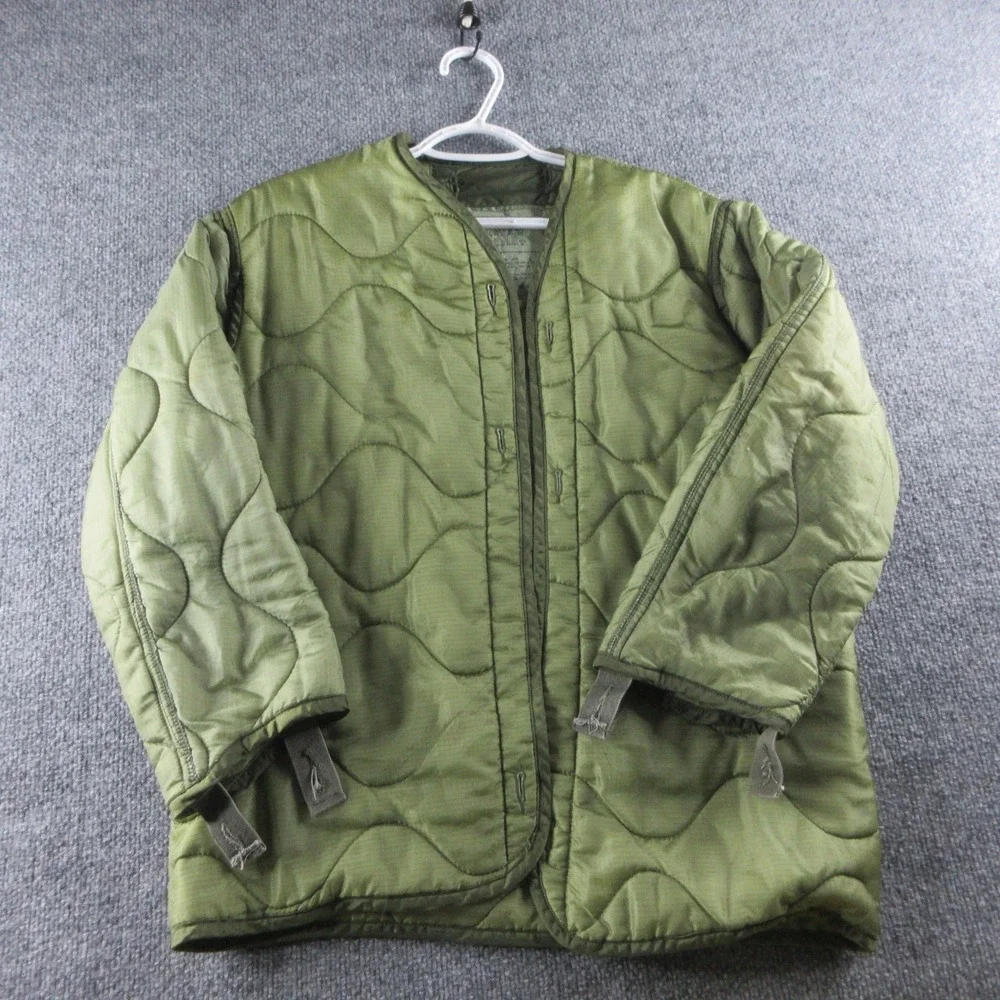 U.S. Military Jacket Mens XS Green Quilted Nylon Liner Field Cold Weather